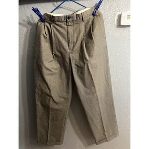 Chaps Houndstooth Pants 38x32‎  Mens Black White Pleated Cotton